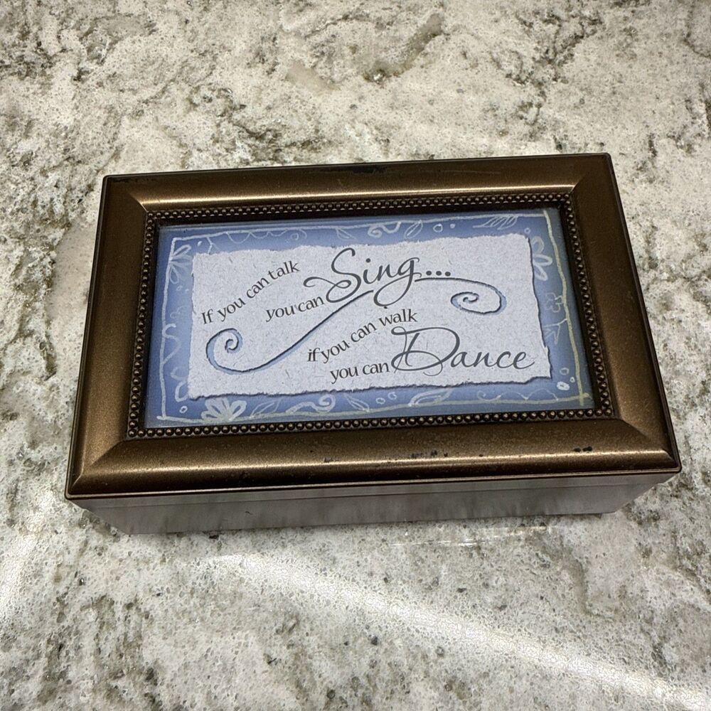 Photo Music Box Carson Home Accents Plays "Fascination Waltz” Bronze 6x4